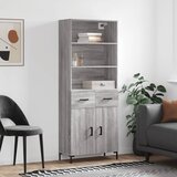 vidaXL Visoka komoda siva sonome 69 5x34x180 cm od konstruiranog drva | shoptok.hr
