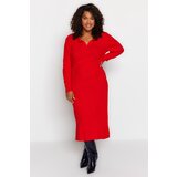 Trendyol Curve Red Polo Neck Sweater Dress Cene