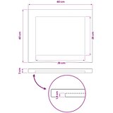  Pravokutni stolni vrh 40 x 40 x 3,5 cm Četvrtasti Prirodna | shoptok.hr