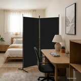 Sobna pregrada s 2 panela crna 175 x 180 cm od tkanine | shoptok.hr
