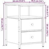 vidaXL Noćni ormarići 2 kom Staro drvo 34x35,5x50 cm Konstruirano drvo | shoptok.hr