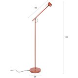 White Label Rdeča stoječa svetilka (višina 120 cm) Aero – | Shoptok.si