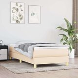  Za krevet s oprugama krem 100x200 cm od tkanine Cijene