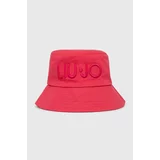 Liu Jo Bombažni klobuk roza barva