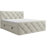 CARRYHOME POSTELJA Z VZMETNICO 200 cm x 200 cm , tekstil krem barve | Shoptok.si