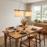 Luster na sajli AIDA 2xE27/15W/230V prečnik 35 cm hrast/krem | Eponuda.com