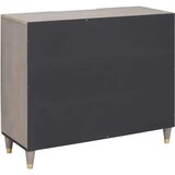 vidaXL Strani šal Siva in zlata 90 x 33.5 x 75 cm Trden mangov les | Shoptok.si