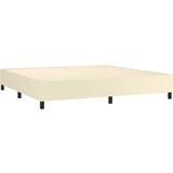  s oprugama i madracem krem 200x200 cm od umjetne kože | shoptok.hr