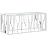  Stolić za kavu 110 x 45 x 45 cm od nehrđajućeg čelika i stakla | shoptok.hr