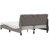  Postelja z vzmetnico taupe 120x200 cm blago, (21829552) | Shoptok.si