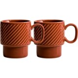 Sagaform Coffee & More 2-delni set skodelic za kavo - Terracotta Cene