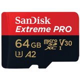  ..SanDisk Extreme Pro 64 GB 200 MB/s micro SDXC UHS-I, U3, V30, A2, C10+ SD Adapter | Eponuda.ba