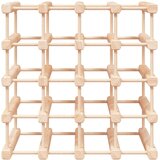 vidaXL stojalo za vino za 20 steklenic 46,5x23x46,5 trdna borovina | Shoptok.si