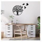 WALLXPERT Zidna dekoracija Tree And Birds, 61x56cm, Crna | Eponuda.ba