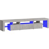 Maison Chic TV omarica - TV stojalo - Televizijska omarica z LED lučkami betonsko siva 200x36,5x40 cm, (21699791) Cene