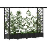  Povišeni krevet s mrežom i krovom Crna 203 x 40 x 123 cm PP | shoptok.hr