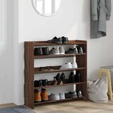 vidaXL Regal za čevlje rjav hrast 80x25x81 cm inženirski les | Shoptok.si
