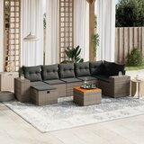 vidaXL 8-dijelni set vrtnih sofa od poliratana s jastucima sivi | shoptok.hr