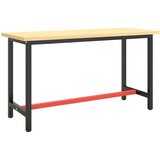  Za radni stol mat crni i mat crveni 140x50x79 cm metalni | shoptok.hr