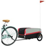 Prikolica Kolesarska prikolica črna in rdeča 45 kg železo | Shoptok.si