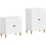  Set kupaonskih ormara od 2 dijela ALKMAAR Bijela visokog sjaja | shoptok.hr