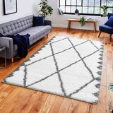  Tepih 80x150cm Belo-Sivi Cene