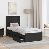  Okvir za krevet Crna 75 x 190 cm Inženjersko Drvo | shoptok.hr