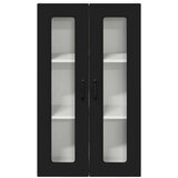 vidaXL Stenska kuhinjska omarica Črna 60 x 31 x 100 cm Konstruiran les | Shoptok.si