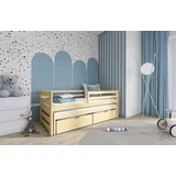 Lano Otroška postelja z dodatnim ležiščem Senso - 90x200 cm - Bor