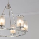  Endon 74128 - Luster na lancu EASTON 6xE14/6W/230V sjajni hrom | Eponuda.com