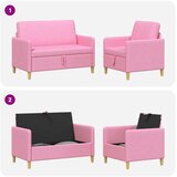  Set sofe s pohranom 2 pcs Ružičasta Poliester | shoptok.hr