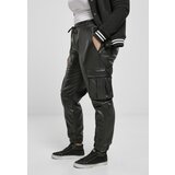 Urban Classics ladies faux leather cargo pants black Cene