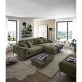 Dieter Knoll SEDEŽNA GARNITURA, fino rebrast žamet temno zelena | Shoptok.si