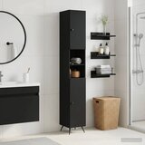  Kupaonski ormar s otvorenom policom BREDA Crna 30 x 31 x 190 cm - Crna | shoptok.hr