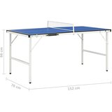  Stol za ping-pong od 5 stopa s mrežom 152x76x66 cm plavi | shoptok.hr