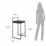 Tomasucci Crne barske stolice u setu 2 kom 77 cm Dodo – | shoptok.hr