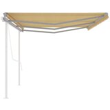  Avtomatsko zložljiva tenda s stebrički 6x3 m rumena in bela, (20954827) | Shoptok.si