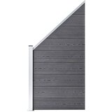  Set WPC ograda 5 kvadratnih + 1 kosa 965 x 186 cm sivi | shoptok.hr