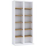 MID.YOU REGAL ZA CD-JE 42/91,8/20 cm bela, medeni hrast | Shoptok.si