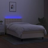  box spring s madracem LED krem 90x190 cm od tkanine | shoptok.hr