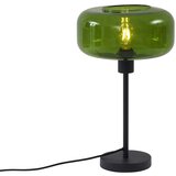 QAZQA Retro namizna svetilka črna z zelenim steklom - Bizle | Shoptok.si