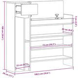 vidaXL Ormarić za cipele bijeli 100 5x28x100 cm od konstruiranog drva | shoptok.hr