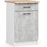 AKORD Oliwia Kuhinjska Spodnja Omarica, 1 Predal In Delovni Pult, Bela/Beton, (5000333154) | Shoptok.si