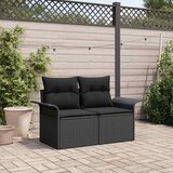  Vrtni kauč s jastukom Crna 141 x 62 x 69cm poliratan | Eponuda.com