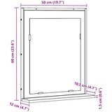  Ogledalo Crni hrast 50 x 12 x 60 cm Staklo i inženjerski drvo | shoptok.hr