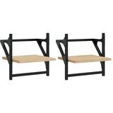  Zidne police s prečkama 2 kom boja hrasta sonome 30x25x30 cm | shoptok.hr