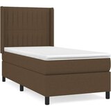  Box spring postelja z vzmetnico temno rjava 90x200 cm blago, (20901561) | Shoptok.si