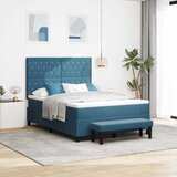  s opruga kutije Tamno plava 200 x 140 cm Baršun | shoptok.hr