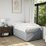  Okvir kreveta s oprugama i madrac svjetlosivi 80x200cm tkanina | shoptok.hr