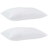 vidaXL Prevleka s blazinami z blazino 3 pcs Bela Mikrofibra | Shoptok.si